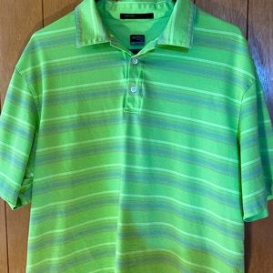 Tiger Woods Collection Men’s Polo Size L Nike Dri Fit Green Collared Golf